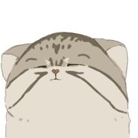 にっこり目をとじるマヌル