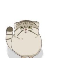 ちょこんと座るマヌル